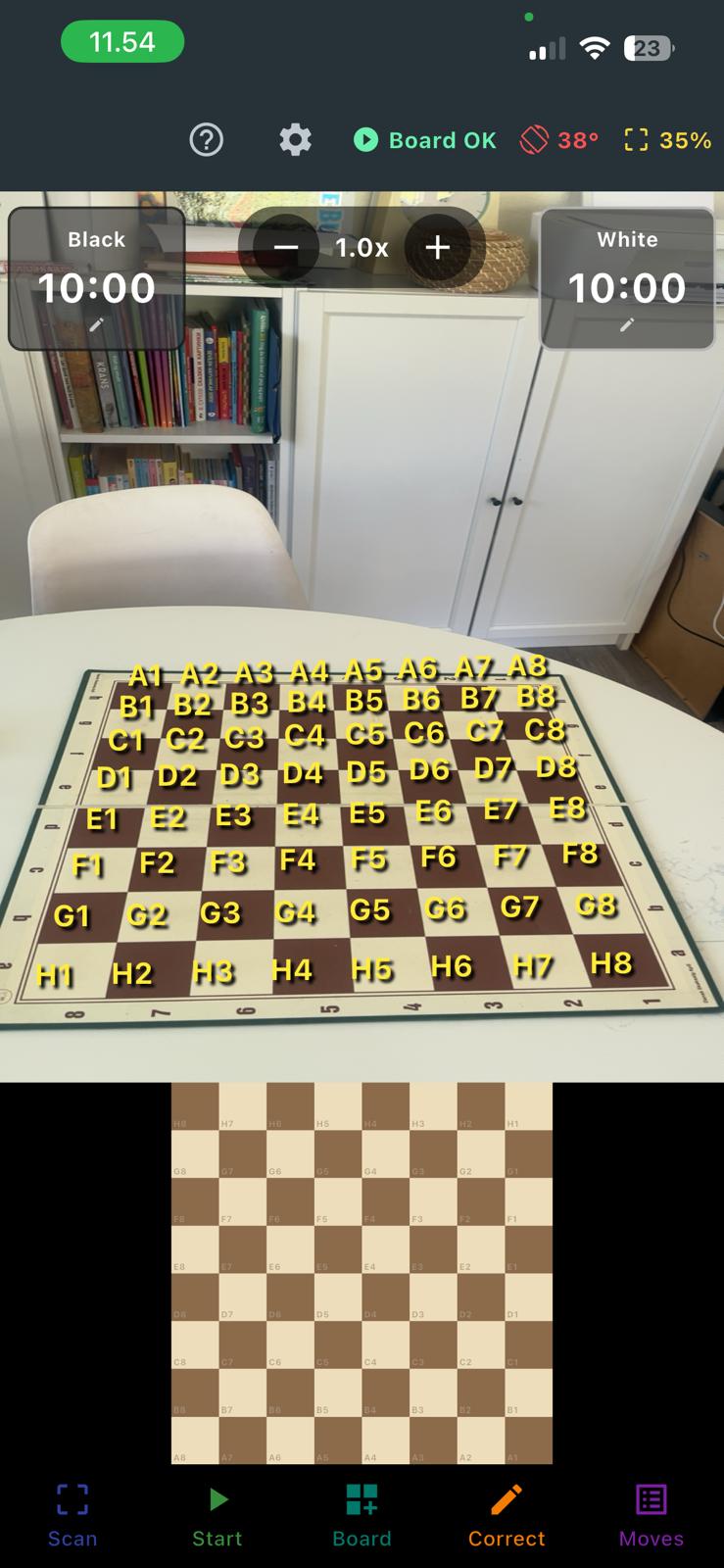 Misaligned coordinate overlay after scan