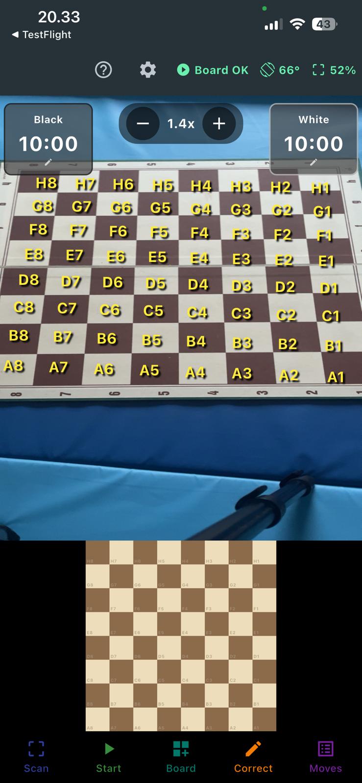 Main game screen showing menu buttons